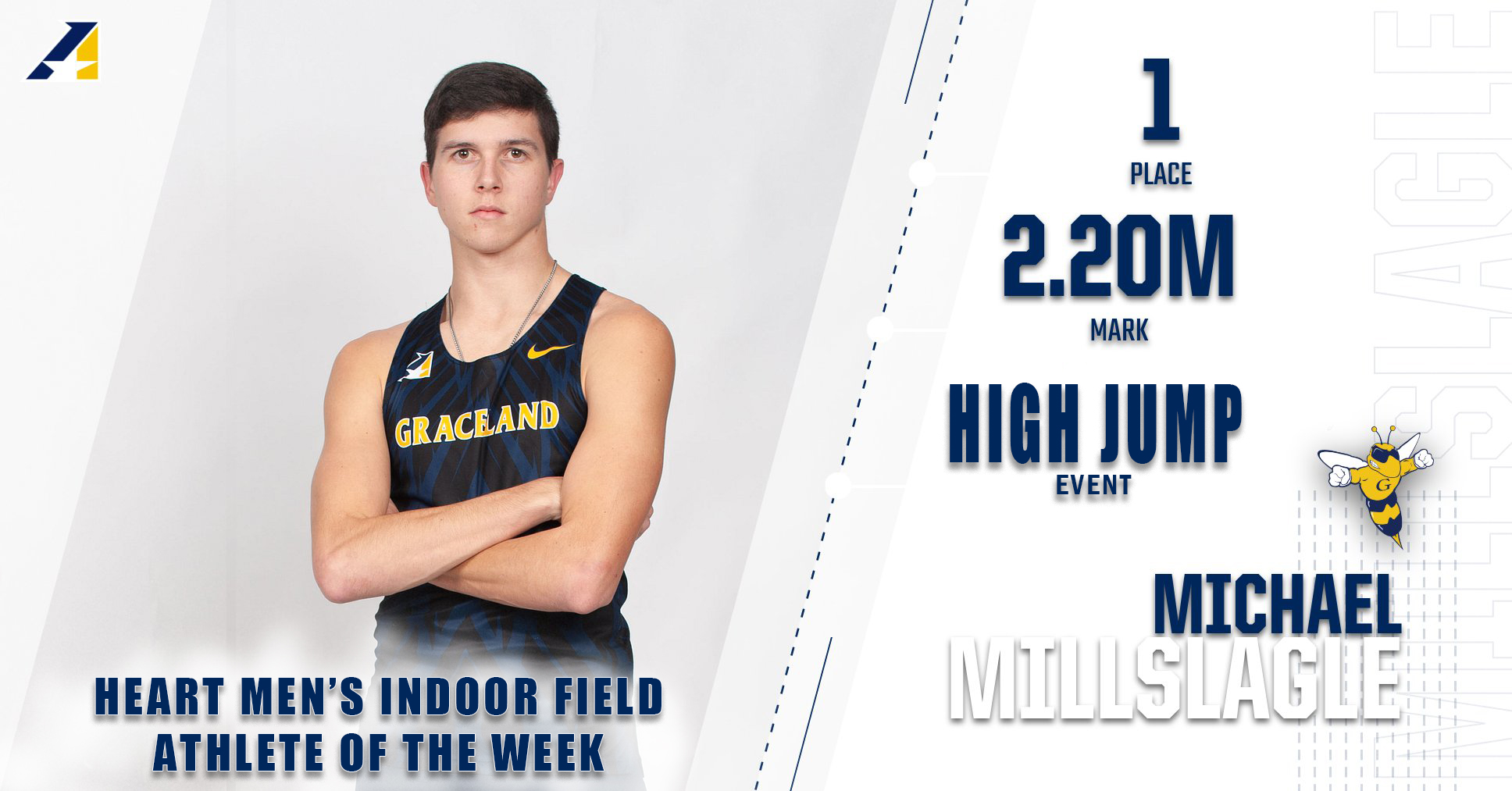 Millslagle Named Heart Men's Indoor Field Athlete of the Week