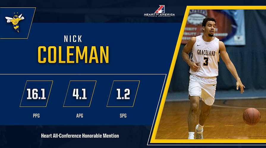 Nick Coleman Earns Heart Men's Basketball Honors