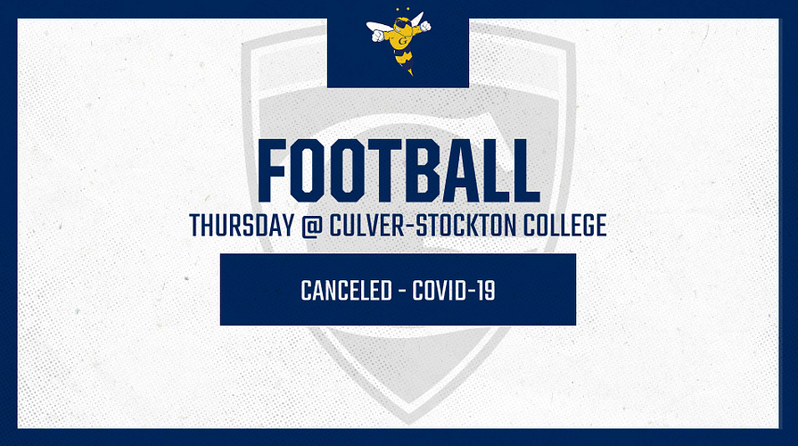 Football on Thursday Versus Culver-Stockton Cancelled