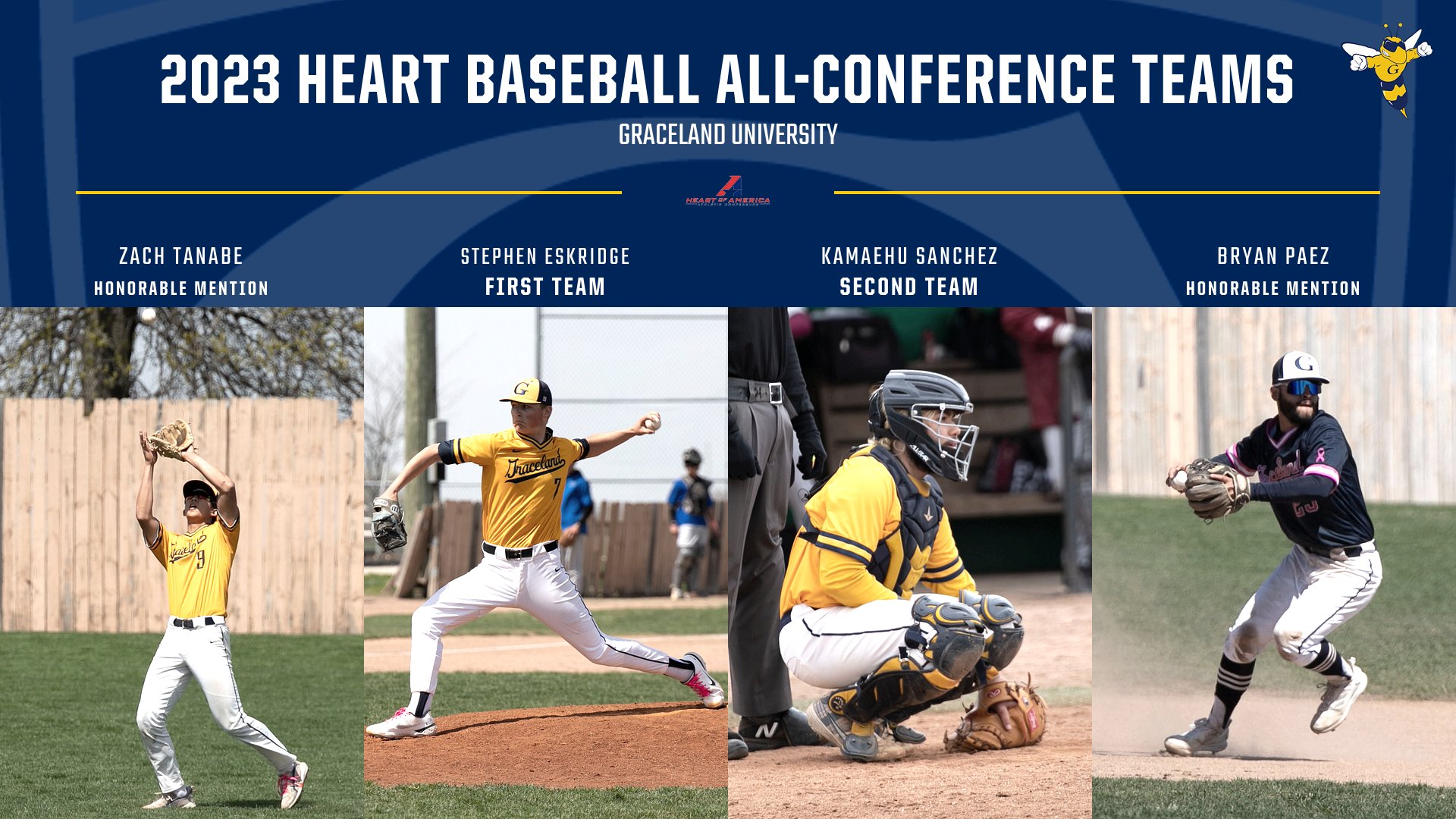 Four Earned 2023 Heart Baseball All-Conference Honors