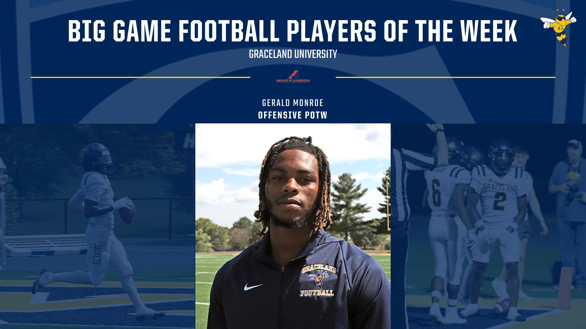 Monroe Named Heart Big Game Football Player of the Week