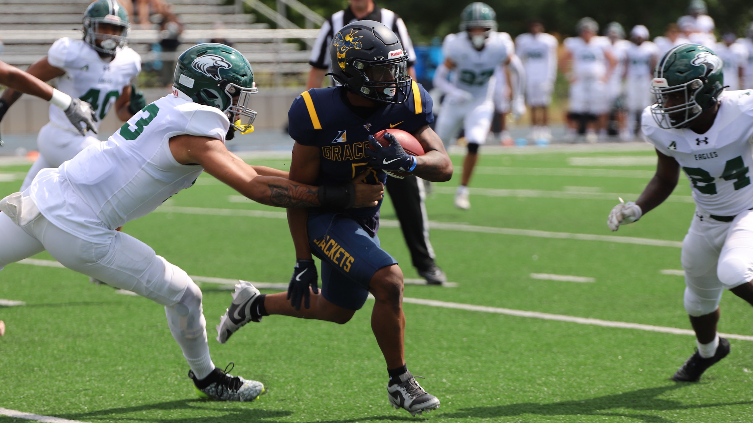 Graceland Football Dominates Central Methodist 62-12 in Home Opener