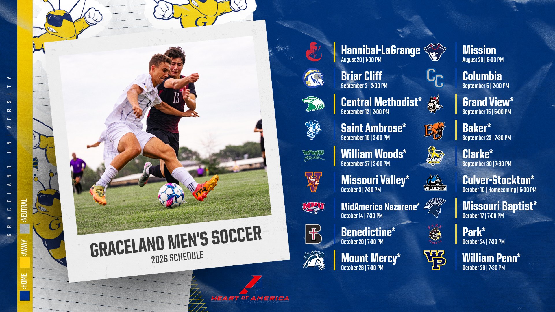 Yellowjackets Announce 2026 Men's Soccer Schedule
