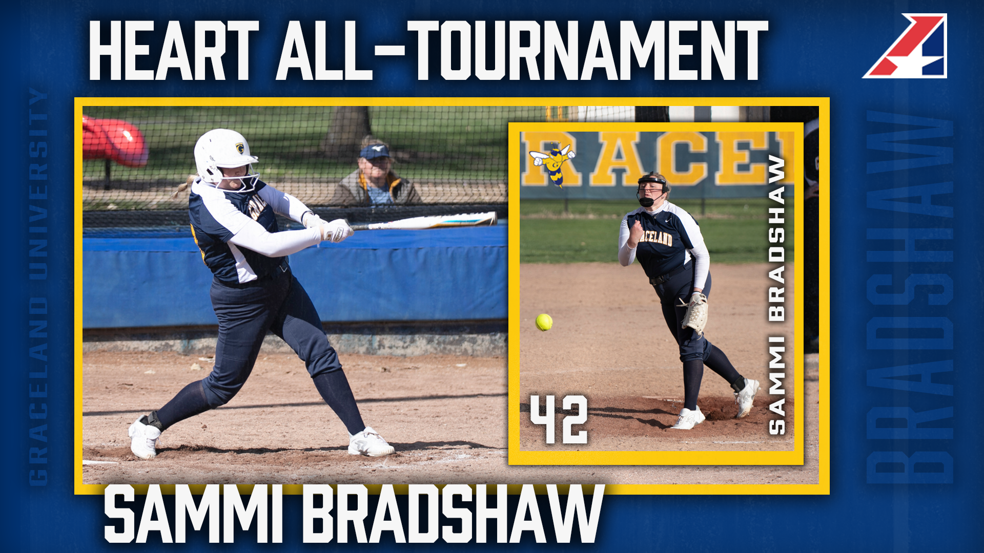 Bradshaw Named to the Heart Softball All-Tournament list