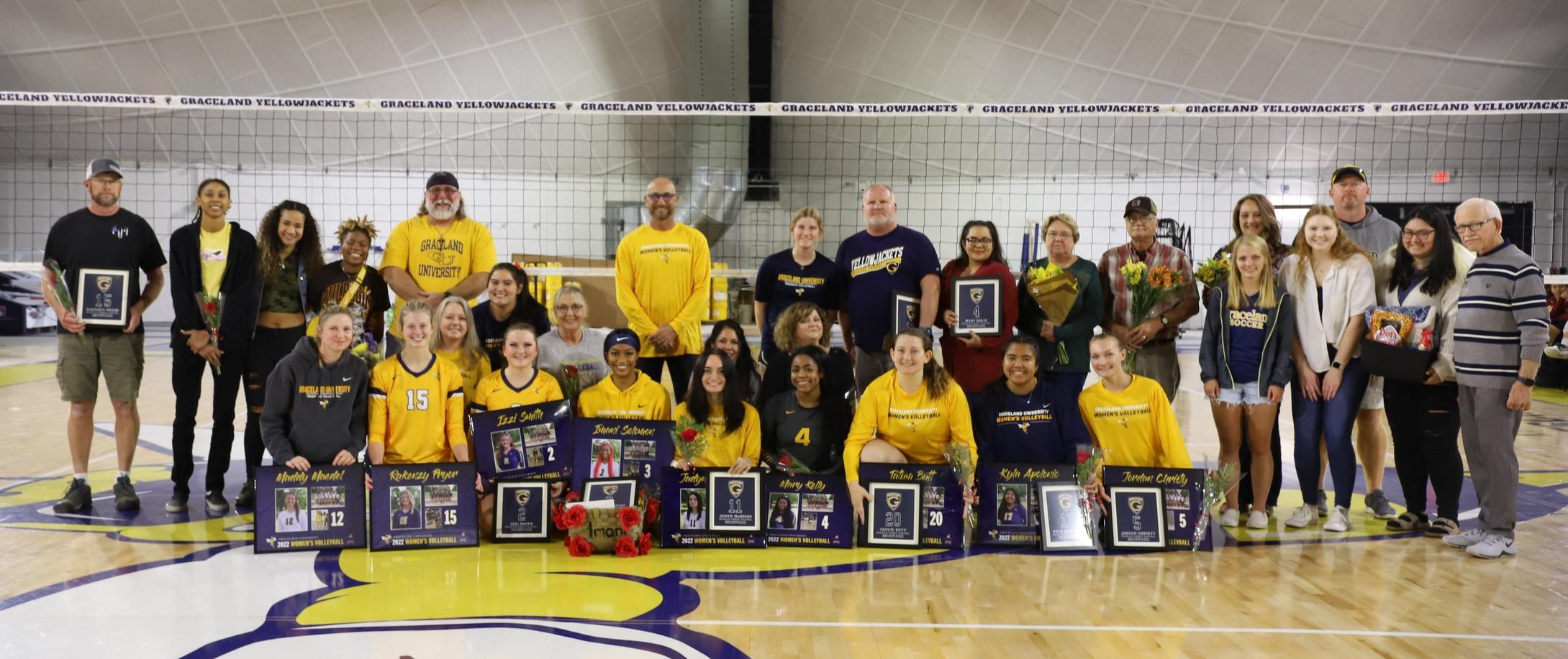 Women's Volleyball Defeated by Park on Senior Day.