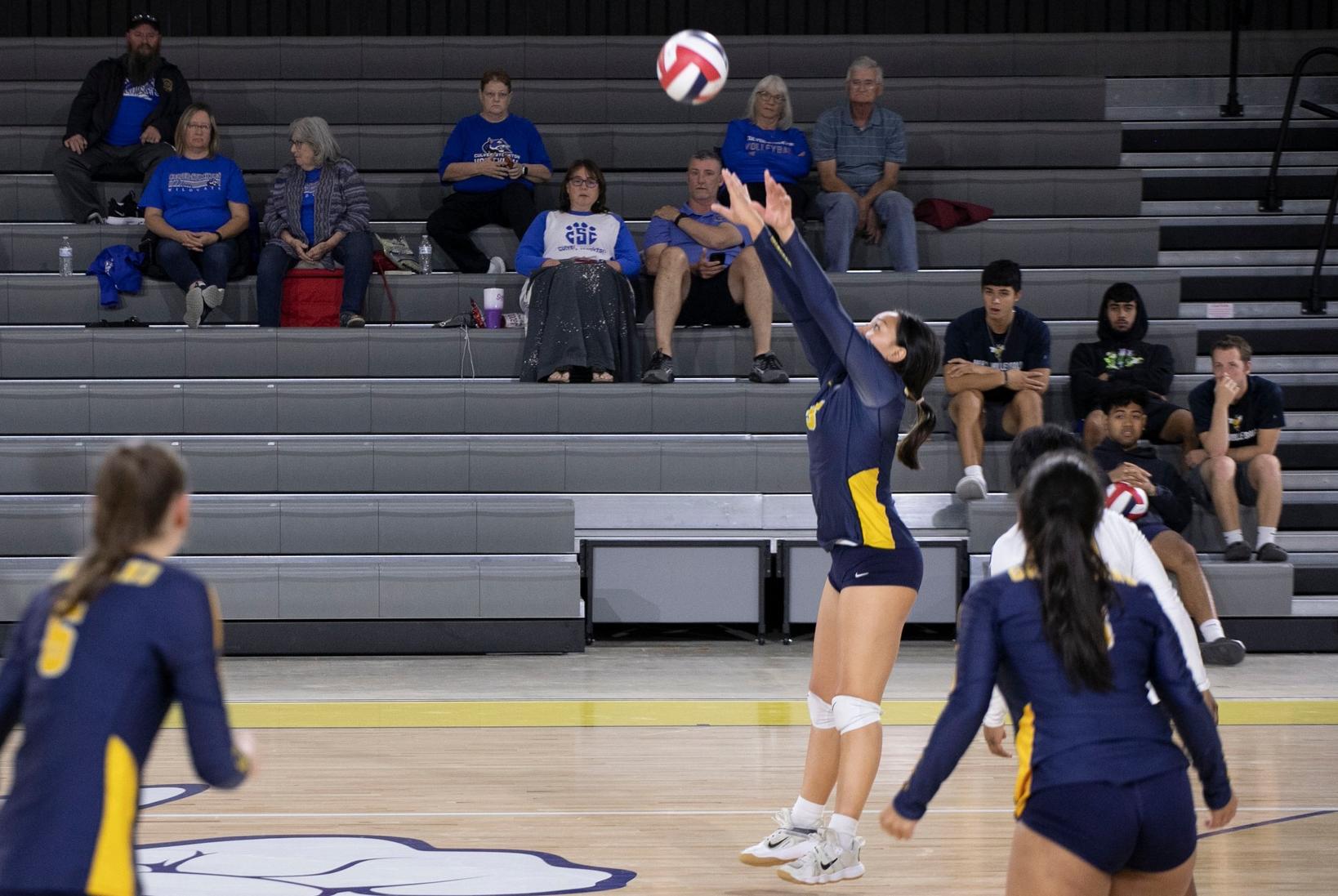 Women's Volleyball Dominates Pride.