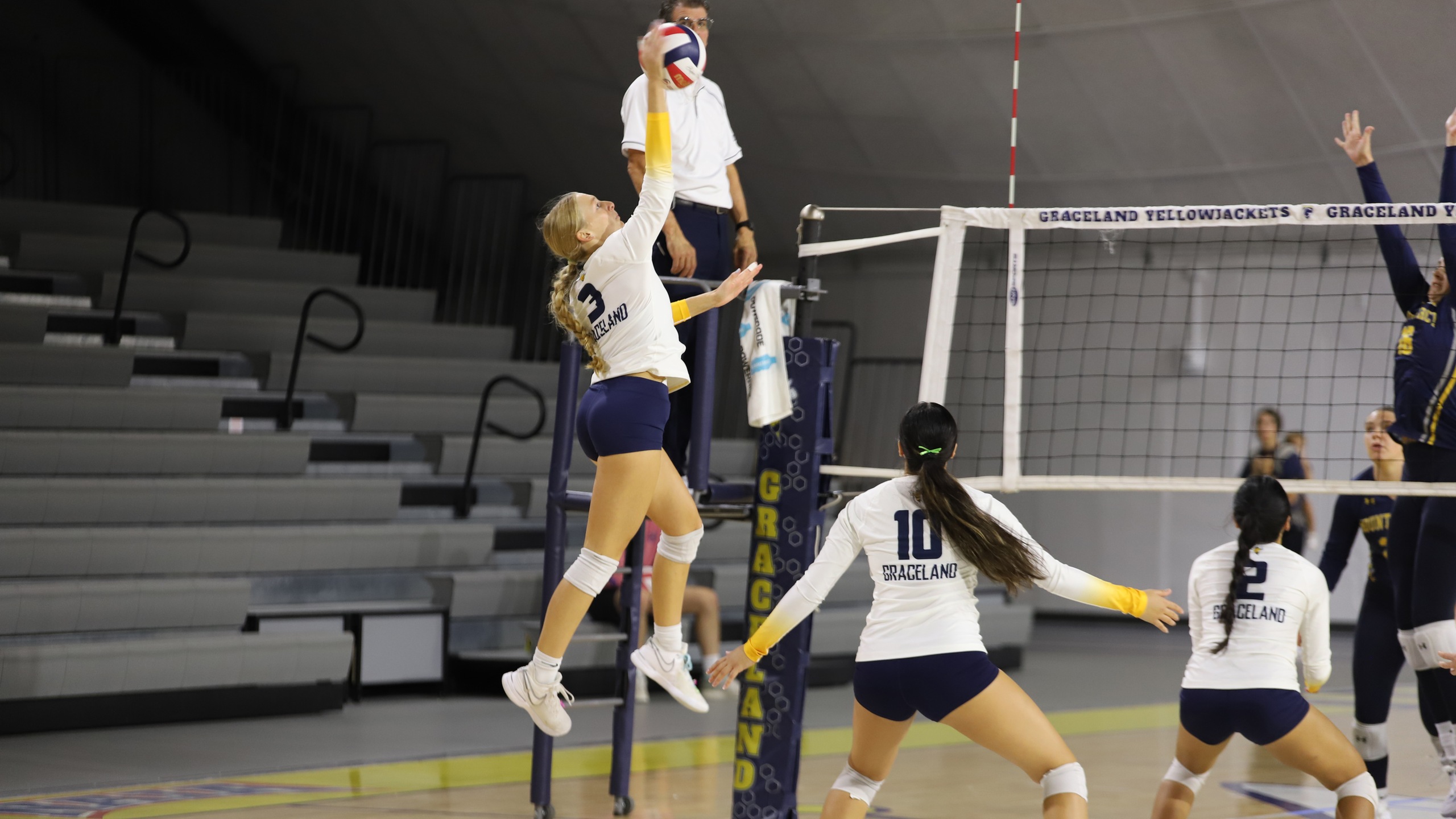 Graceland Volleyball Drops Hard-Fought Match to Grand View in Four Sets