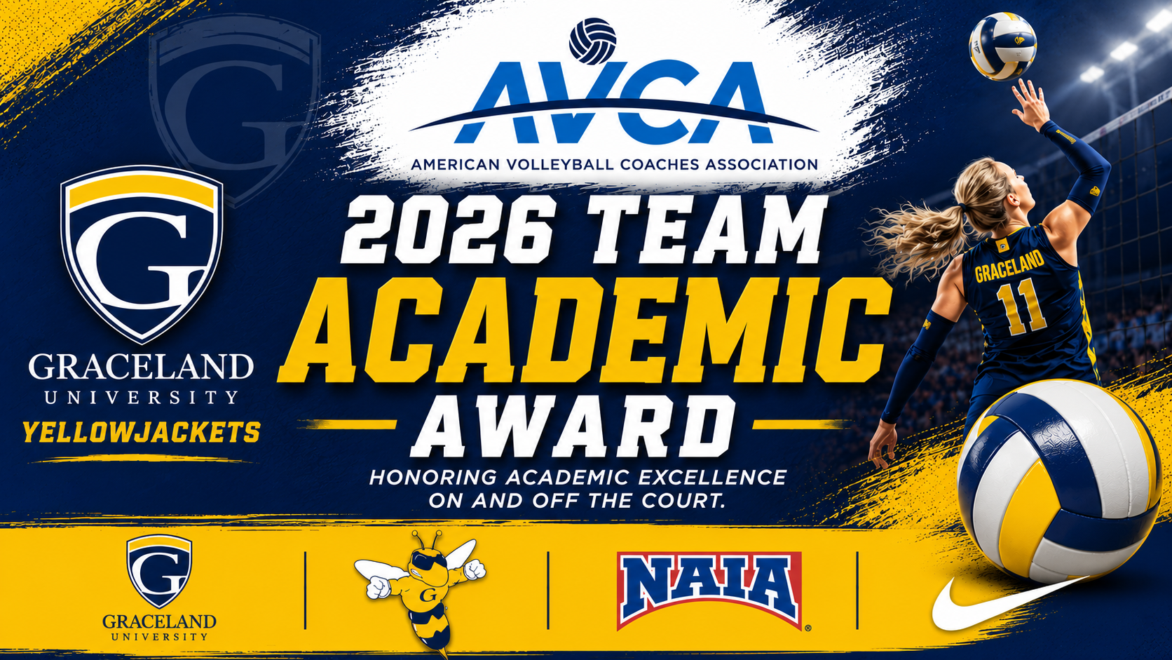 Graceland Women's Volleyball Earns AVCA Team Academic Award