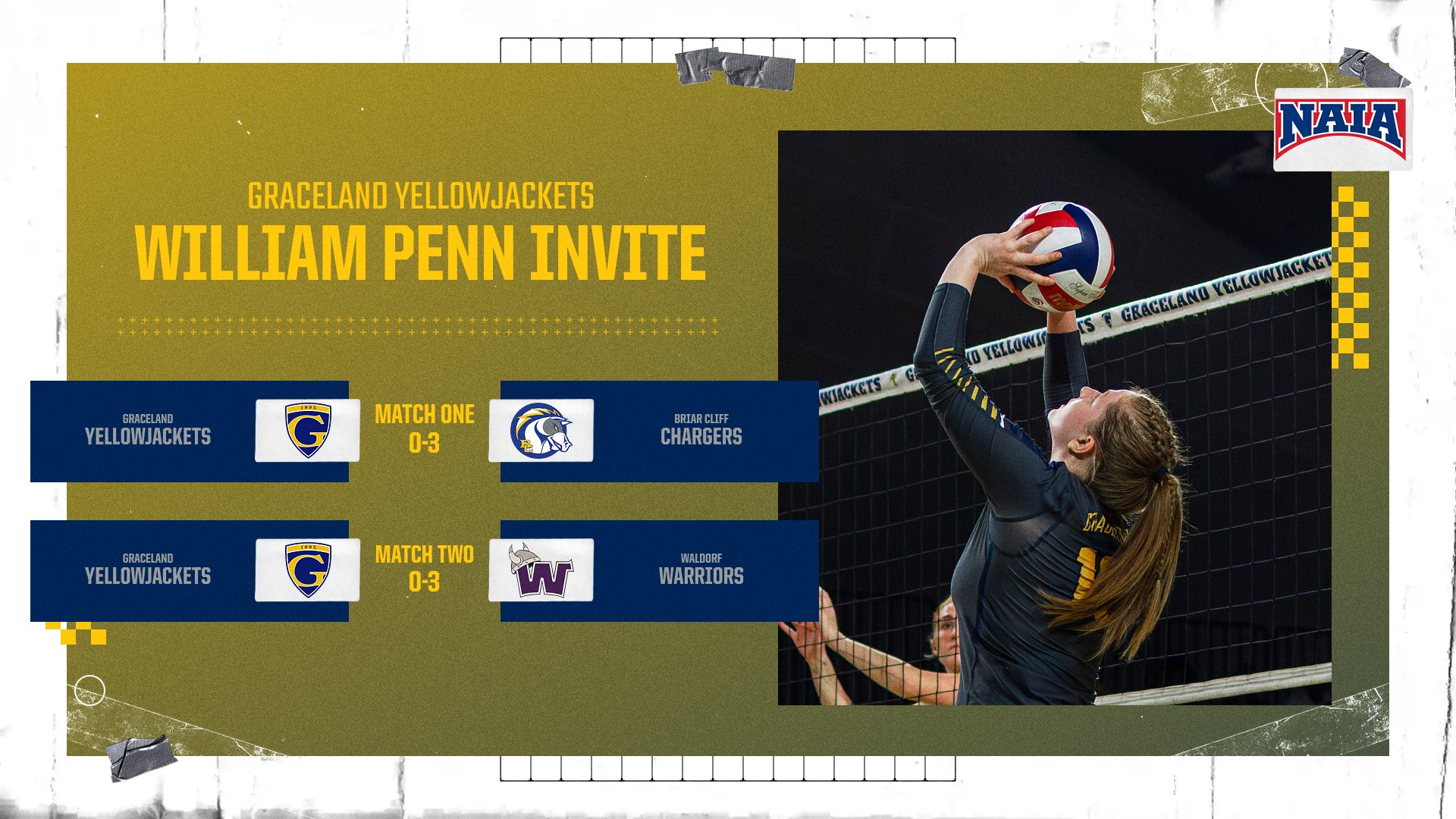 Yellowjackets Drop Two on Day One of William Penn Invitational